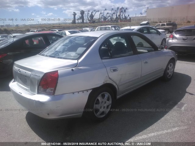 KMHDN46D16U282649 - 2006 HYUNDAI ELANTRA GLS/GT/LIMITED SILVER photo 4