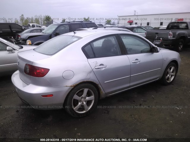 JM1BK32F151346808 - 2005 MAZDA 3 I SILVER photo 4