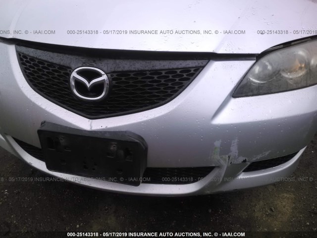 JM1BK32F151346808 - 2005 MAZDA 3 I SILVER photo 6