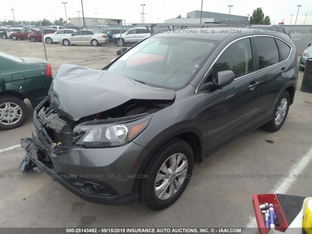 2HKRM4H56DH676996 - 2013 HONDA CR-V GRAY photo 2