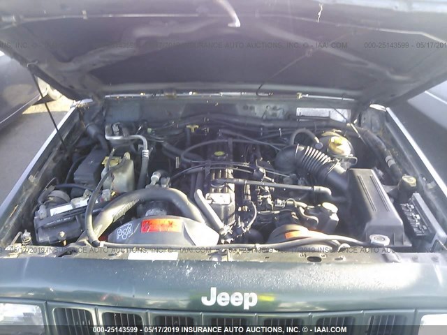 1J4FT68S5XL537895 - 1999 JEEP CHEROKEE SPORT/CLASSIC მწვანე ფოტო 10