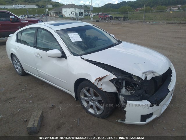 1N4BA41E27C811448 - 2007 NISSAN MAXIMA SE/SL WHITE photo 1