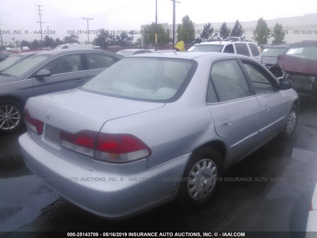 1HGCF86602A155457 - 2002 HONDA ACCORD VALUE SILVER photo 4