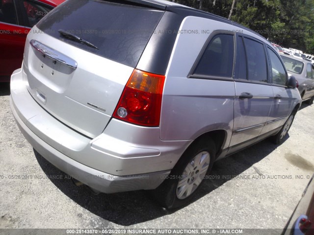 2A8GF48X68R608010 - 2008 CHRYSLER PACIFICA LX SILVER photo 4