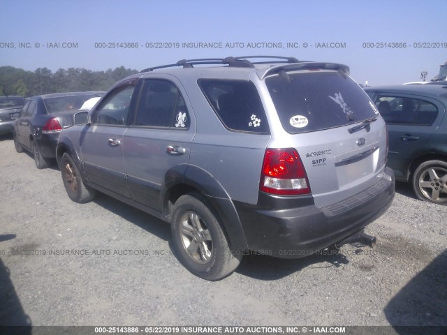 KNDJD733965644499 - 2006 KIA SORENTO EX/LX SILVER photo 3