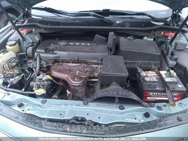 4T1BE46K67U684853 - 2007 TOYOTA CAMRY NEW GENERAT CE/LE/XLE/SE GREEN photo 10