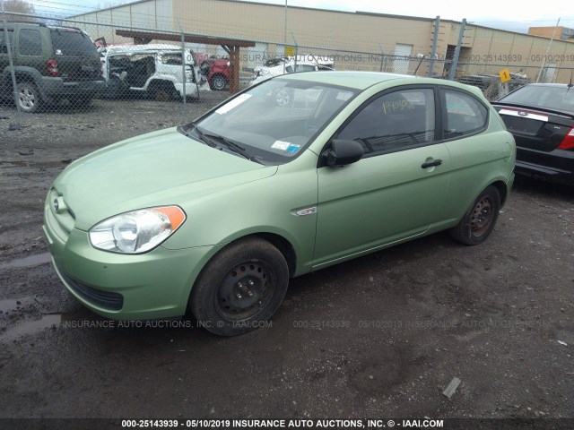 KMHCM36C28U101271 - 2008 HYUNDAI ACCENT GS მწვანე ფოტო 2