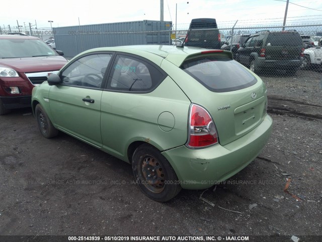 KMHCM36C28U101271 - 2008 HYUNDAI ACCENT GS მწვანე ფოტო 3