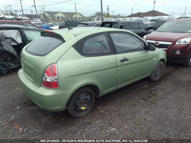 KMHCM36C28U101271 - 2008 HYUNDAI ACCENT GS მწვანე ფოტო 4