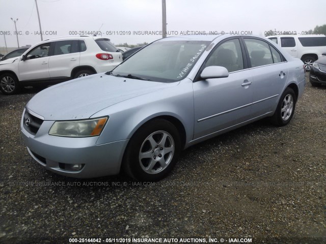 5NPEU46F57H171403 - 2007 HYUNDAI SONATA SE/LIMITED Light Blue photo 2