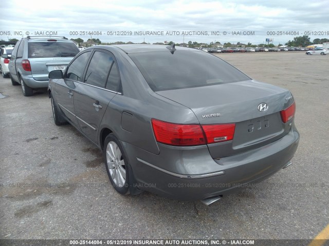 5NPEU4AF6AH580508 - 2010 HYUNDAI SONATA SE/LIMITED GRAY photo 3