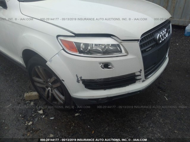 WA1BY74L48D036710 - 2008 AUDI Q7 3.6 QUATTRO PREMIUM WHITE photo 6