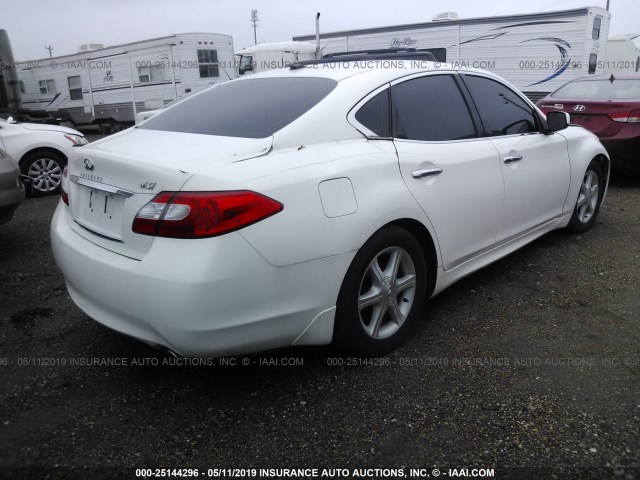 JN1BY1AP9BM324999 - 2011 INFINITI M37 WHITE photo 4