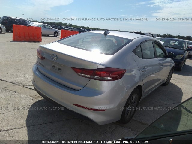 5NPD84LF2JH251771 - 2018 HYUNDAI ELANTRA SEL/VALUE/LIMITED SILVER photo 4