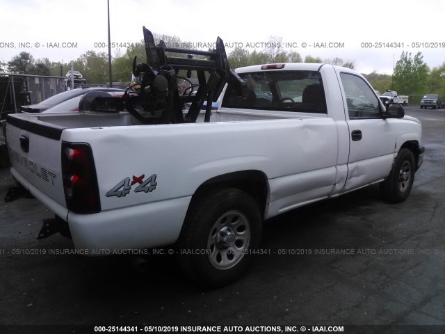 1GCEK14V87E126308 - 2007 CHEVROLET SILVERADO WHITE photo 4