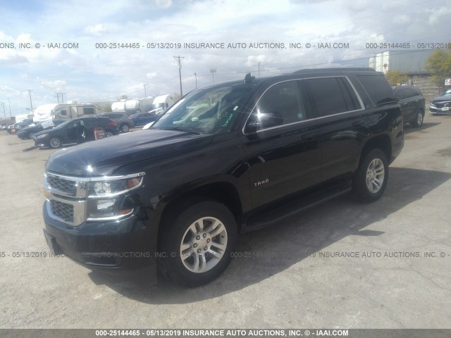 1GNSKBKC8HR276642 - 2017 CHEVROLET TAHOE K1500 LT BLACK photo 2