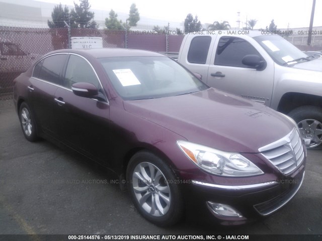 KMHGC4DD0CU185802 - 2012 HYUNDAI GENESIS 3.8L BURGUNDY photo 1