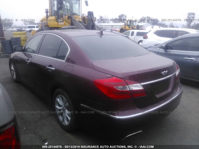 KMHGC4DD0CU185802 - 2012 HYUNDAI GENESIS 3.8L BURGUNDY photo 3