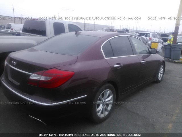 KMHGC4DD0CU185802 - 2012 HYUNDAI GENESIS 3.8L BURGUNDY photo 4