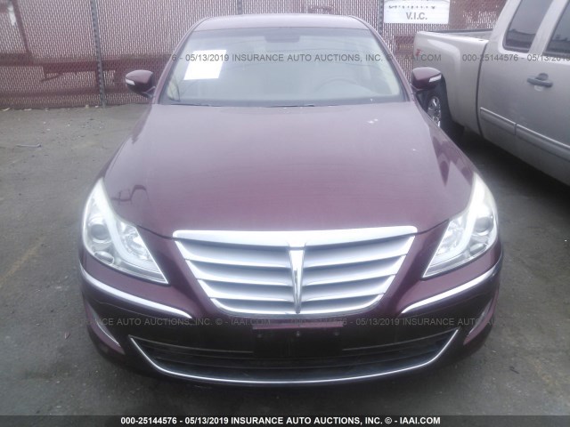 KMHGC4DD0CU185802 - 2012 HYUNDAI GENESIS 3.8L BURGUNDY photo 6