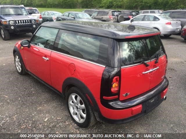 WMWML33539TN68592 - 2009 MINI COOPER CLUBMAN RED photo 3