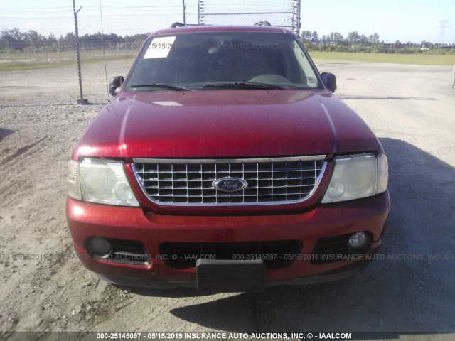 1FMZU63K64UC06736 - 2004 FORD EXPLORER XLT/XLT SPORT/NBX RED photo 6