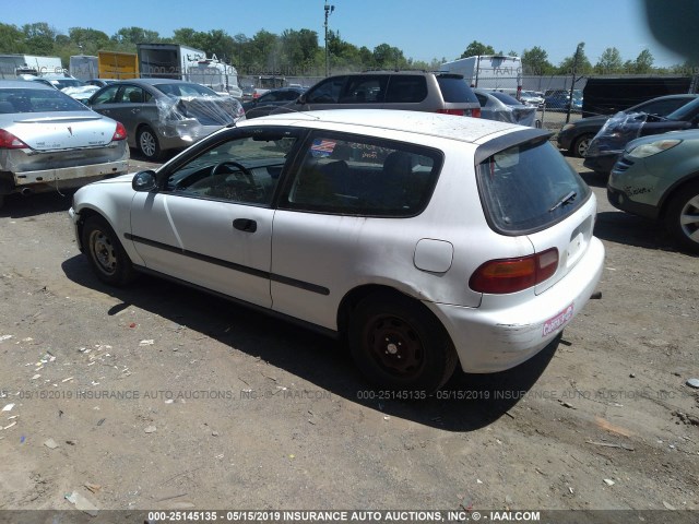 2HGEH2367RH529210 - 1994 HONDA CIVIC DX WHITE photo 3