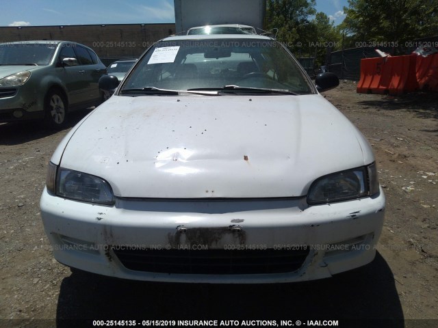 2HGEH2367RH529210 - 1994 HONDA CIVIC DX WHITE photo 6