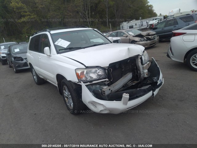 JTEDW21A060004105 - 2006 TOYOTA HIGHLANDER HYBRID WHITE photo 1