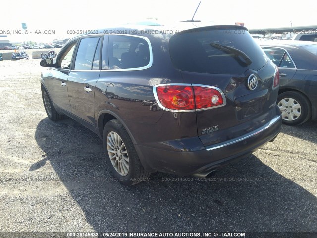 5GAER23768J122613 - 2008 BUICK ENCLAVE CXL BURGUNDY photo 3