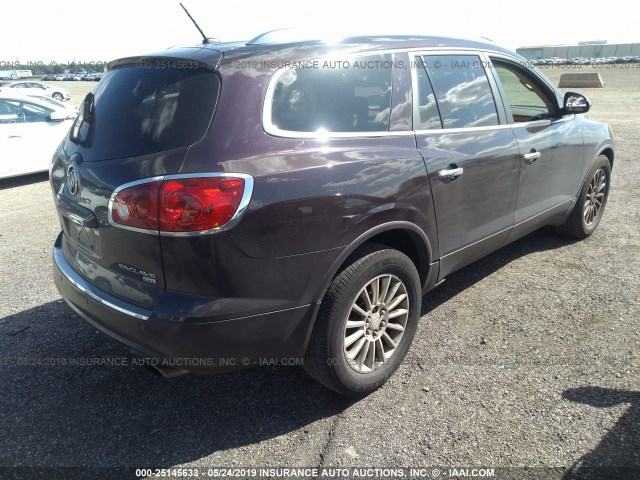 5GAER23768J122613 - 2008 BUICK ENCLAVE CXL BURGUNDY photo 4