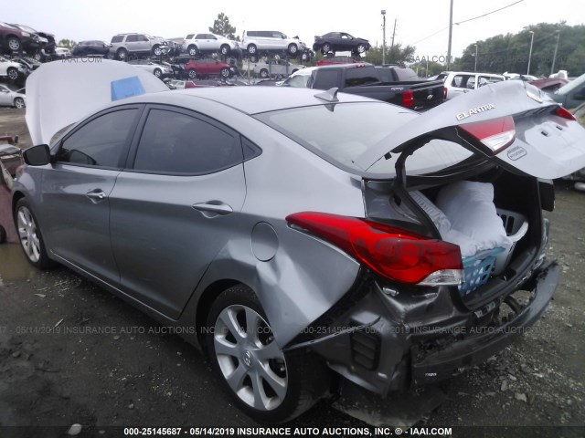 KMHDH4AE1DU882768 - 2013 HYUNDAI ELANTRA GLS/LIMITED GRAY photo 3