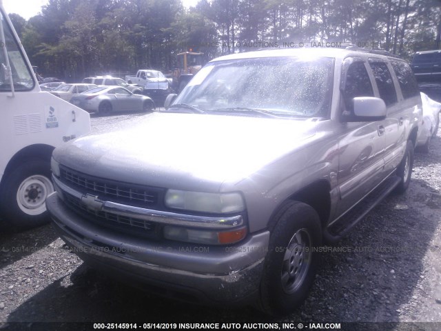 3GNEC16Z12G207723 - 2002 CHEVROLET SUBURBAN C1500 BEIGE photo 2