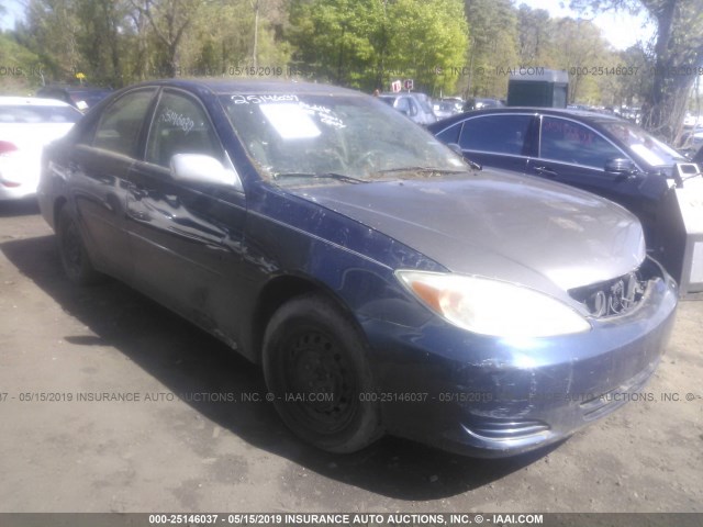 4T1BE32K32U638342 - 2002 TOYOTA CAMRY LE/XLE/SE BLUE photo 1