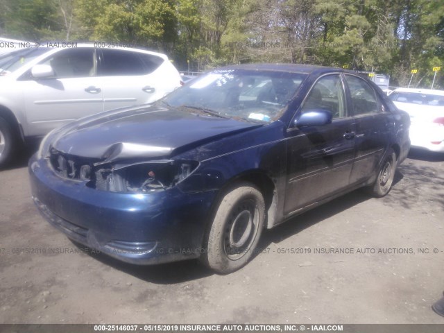 4T1BE32K32U638342 - 2002 TOYOTA CAMRY LE/XLE/SE BLUE photo 2