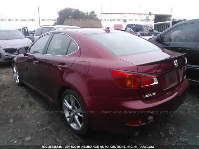 JTHBF5C29A2098144 - 2010 LEXUS IS 250 RED photo 3