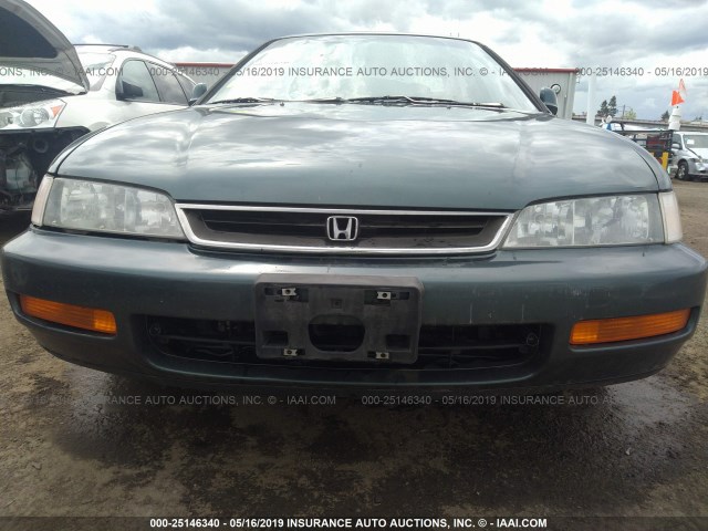 1HGCD5688VA166670 - 1997 HONDA ACCORD VALUE GREEN photo 6