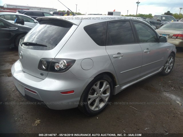 JM1BK343171708268 - 2007 MAZDA 3 HATCHBACK SILVER photo 4