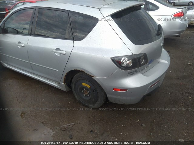 JM1BK343171708268 - 2007 MAZDA 3 HATCHBACK SILVER photo 6