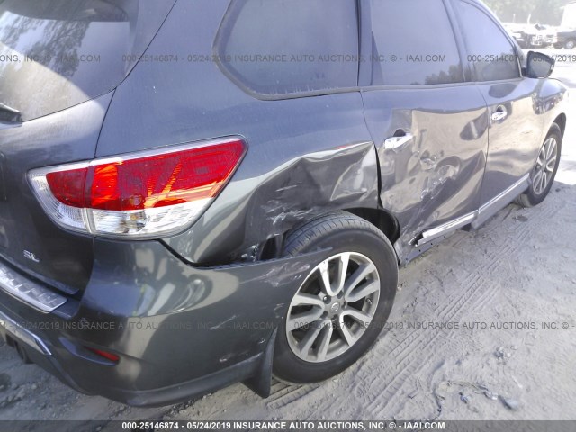 5N1AR2MN7EC652448 - 2014 NISSAN PATHFINDER S/SV/SL/PLATINUM GRAY photo 6