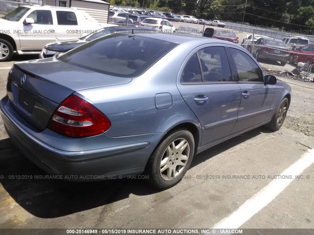 WDBUF65J53A247287 - 2003 MERCEDES-BENZ E 320 BLUE photo 4