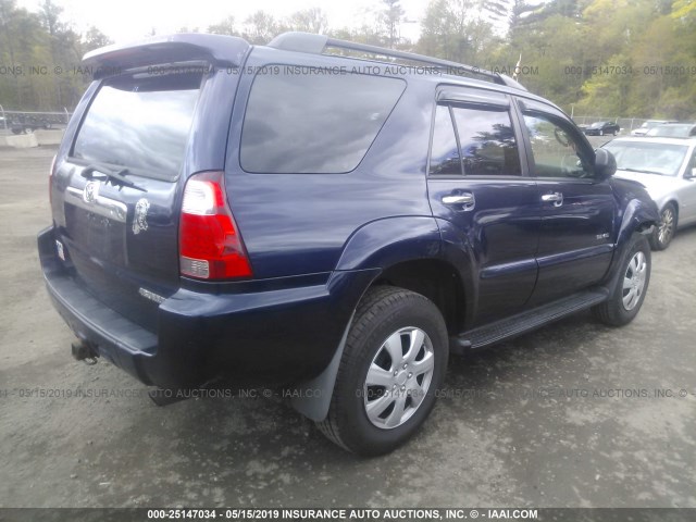 JTEBU14R468062681 - 2006 TOYOTA 4RUNNER SR5/SPORT BLUE photo 4