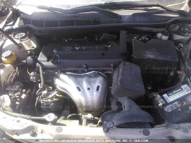 4T1BE46K67U659256 - 2007 TOYOTA CAMRY NEW GENERAT CE/LE/XLE/SE BEIGE photo 10
