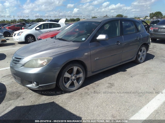 JM1BK143351250606 - 2005 MAZDA 3 HATCHBACK SILVER photo 2