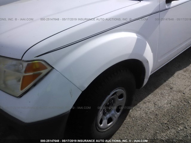 1N6BD06T66C457317 - 2006 NISSAN FRONTIER KING CAB XE WHITE photo 6