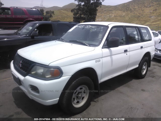 JA4LS21H81P039199 - 2001 MITSUBISHI MONTERO SPORT ES/SPORT LS WHITE photo 2