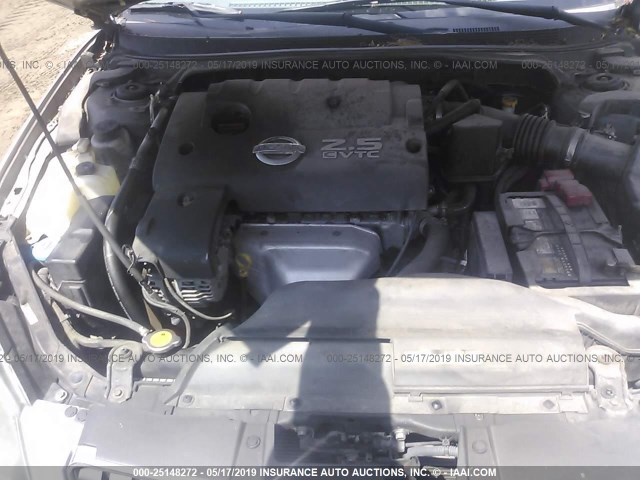 1N4AL11D25N904340 - 2005 NISSAN ALTIMA S/SL SILVER photo 10