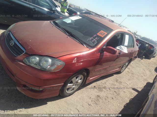 1NXBR30E05Z562004 - 2005 TOYOTA COROLLA CE/LE/S RED photo 2