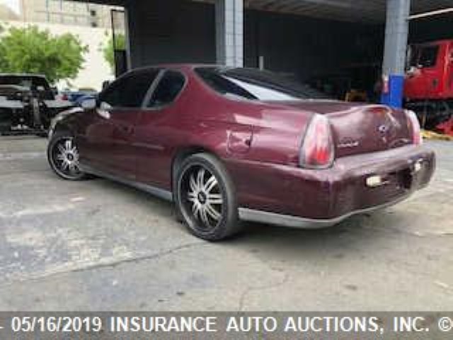 2G1WW12EX39348754 - 2003 CHEVROLET MONTE CARLO LS მუქწითელი ფოტო 3
