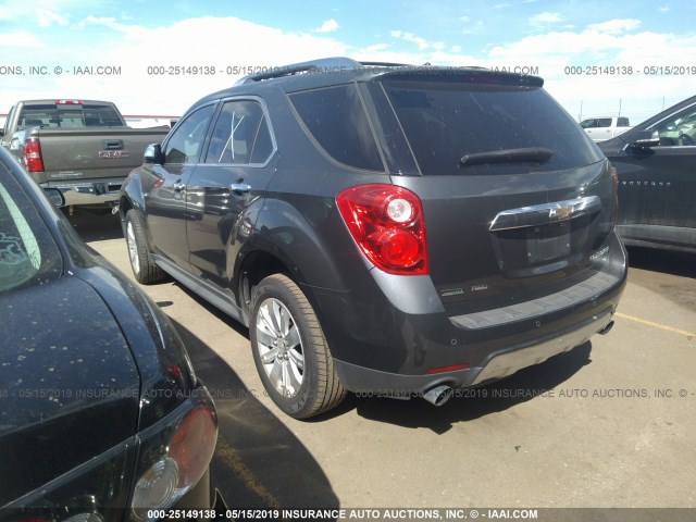 2CNFLGE52B6346894 - 2011 CHEVROLET EQUINOX LTZ GRAY photo 3